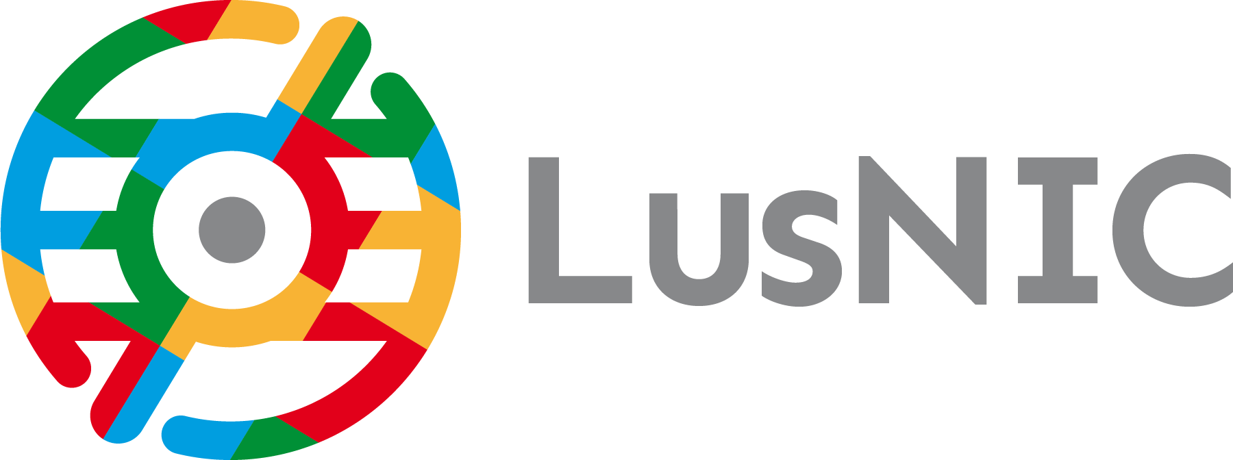 LusNIC logotipo horizontal a cores