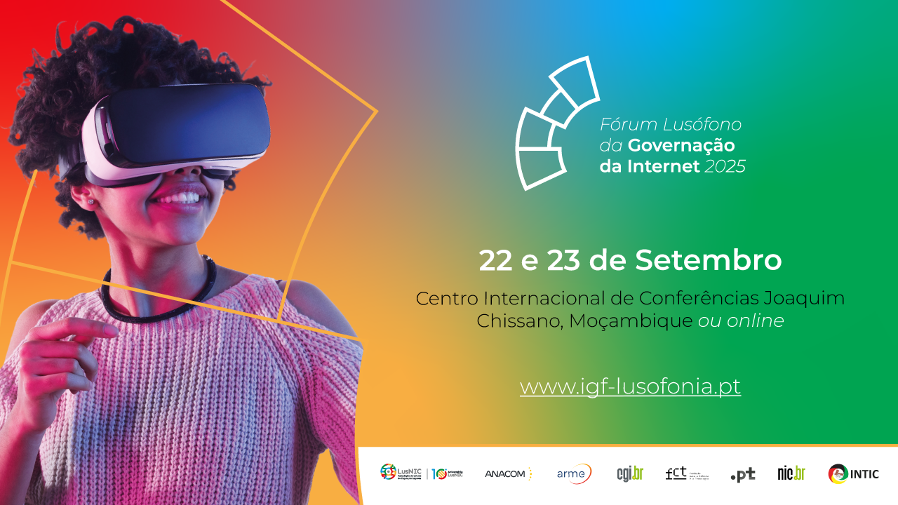 Imagem com texto: "22 e 23 de setembro, Centro Internacional de Conferências Joaquim Chissano, Moçambique ou online"